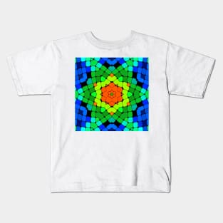 Geometric Kaleidoscope Flower Kids T-Shirt